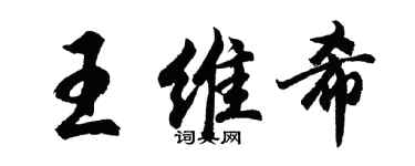 胡问遂王维希行书个性签名怎么写