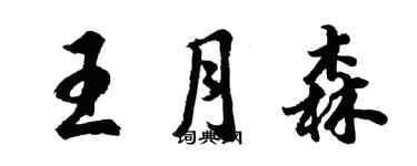 胡问遂王月森行书个性签名怎么写