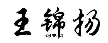 胡问遂王锦扬行书个性签名怎么写