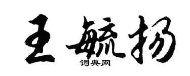 胡问遂王毓扬行书个性签名怎么写