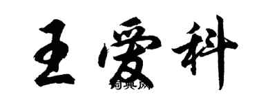 胡问遂王爱科行书个性签名怎么写