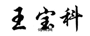 胡问遂王宝科行书个性签名怎么写
