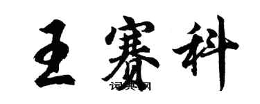 胡问遂王赛科行书个性签名怎么写