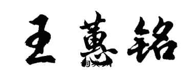 胡问遂王蕙铭行书个性签名怎么写