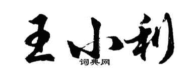 胡问遂王小利行书个性签名怎么写