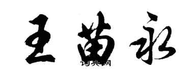 胡问遂王苗永行书个性签名怎么写