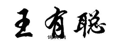 胡问遂王有聪行书个性签名怎么写