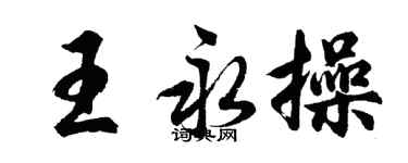 胡问遂王永操行书个性签名怎么写