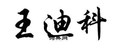 胡问遂王迪科行书个性签名怎么写