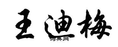 胡问遂王迪梅行书个性签名怎么写