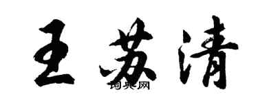 胡问遂王苏清行书个性签名怎么写