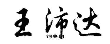 胡问遂王沛达行书个性签名怎么写