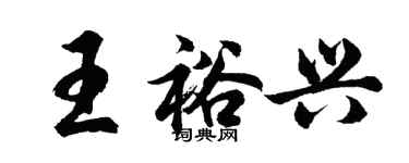 胡问遂王裕兴行书个性签名怎么写