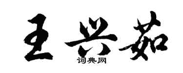 胡问遂王兴茹行书个性签名怎么写