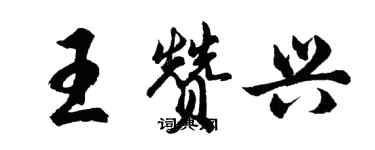 胡问遂王赞兴行书个性签名怎么写