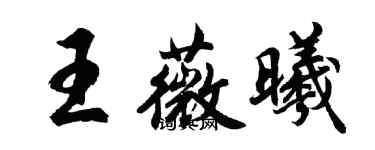 胡问遂王薇曦行书个性签名怎么写