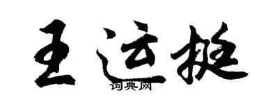 胡问遂王运挺行书个性签名怎么写