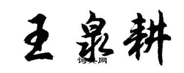 胡问遂王泉耕行书个性签名怎么写