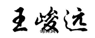 胡问遂王峻远行书个性签名怎么写