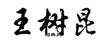 胡问遂王树昆行书个性签名怎么写