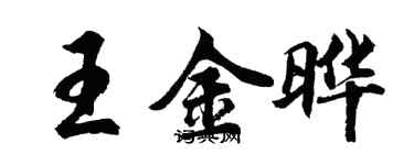 胡问遂王金晔行书个性签名怎么写