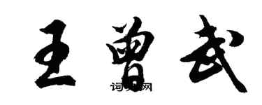 胡问遂王曾武行书个性签名怎么写
