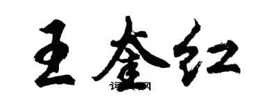 胡问遂王奎红行书个性签名怎么写