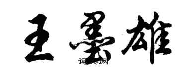 胡问遂王墨雄行书个性签名怎么写