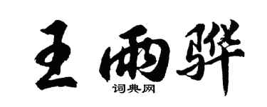 胡问遂王雨骅行书个性签名怎么写