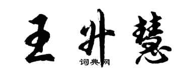 胡问遂王升慧行书个性签名怎么写