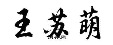 胡问遂王苏萌行书个性签名怎么写