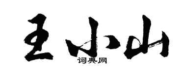 胡问遂王小山行书个性签名怎么写