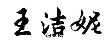 胡问遂王洁妮行书个性签名怎么写