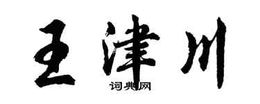 胡问遂王津川行书个性签名怎么写
