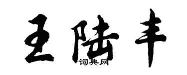 胡问遂王陆丰行书个性签名怎么写