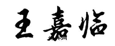 胡问遂王嘉临行书个性签名怎么写