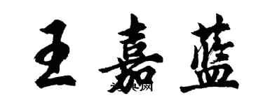 胡问遂王嘉蓝行书个性签名怎么写