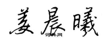 王正良姜晨曦行书个性签名怎么写