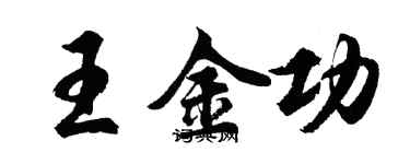 胡问遂王金功行书个性签名怎么写
