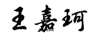 胡问遂王嘉珂行书个性签名怎么写
