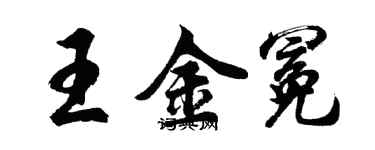 胡问遂王金冕行书个性签名怎么写