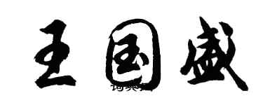 胡问遂王国盛行书个性签名怎么写