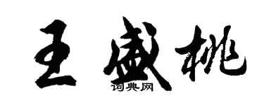 胡问遂王盛桃行书个性签名怎么写