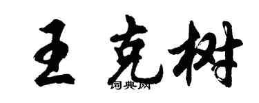胡问遂王克树行书个性签名怎么写