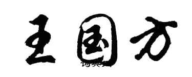 胡问遂王国方行书个性签名怎么写