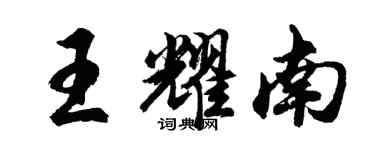 胡问遂王耀南行书个性签名怎么写
