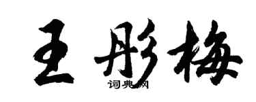 胡问遂王彤梅行书个性签名怎么写