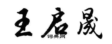 胡问遂王启晟行书个性签名怎么写