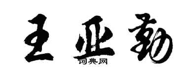 胡问遂王亚勤行书个性签名怎么写