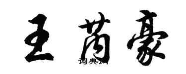 胡问遂王芮豪行书个性签名怎么写